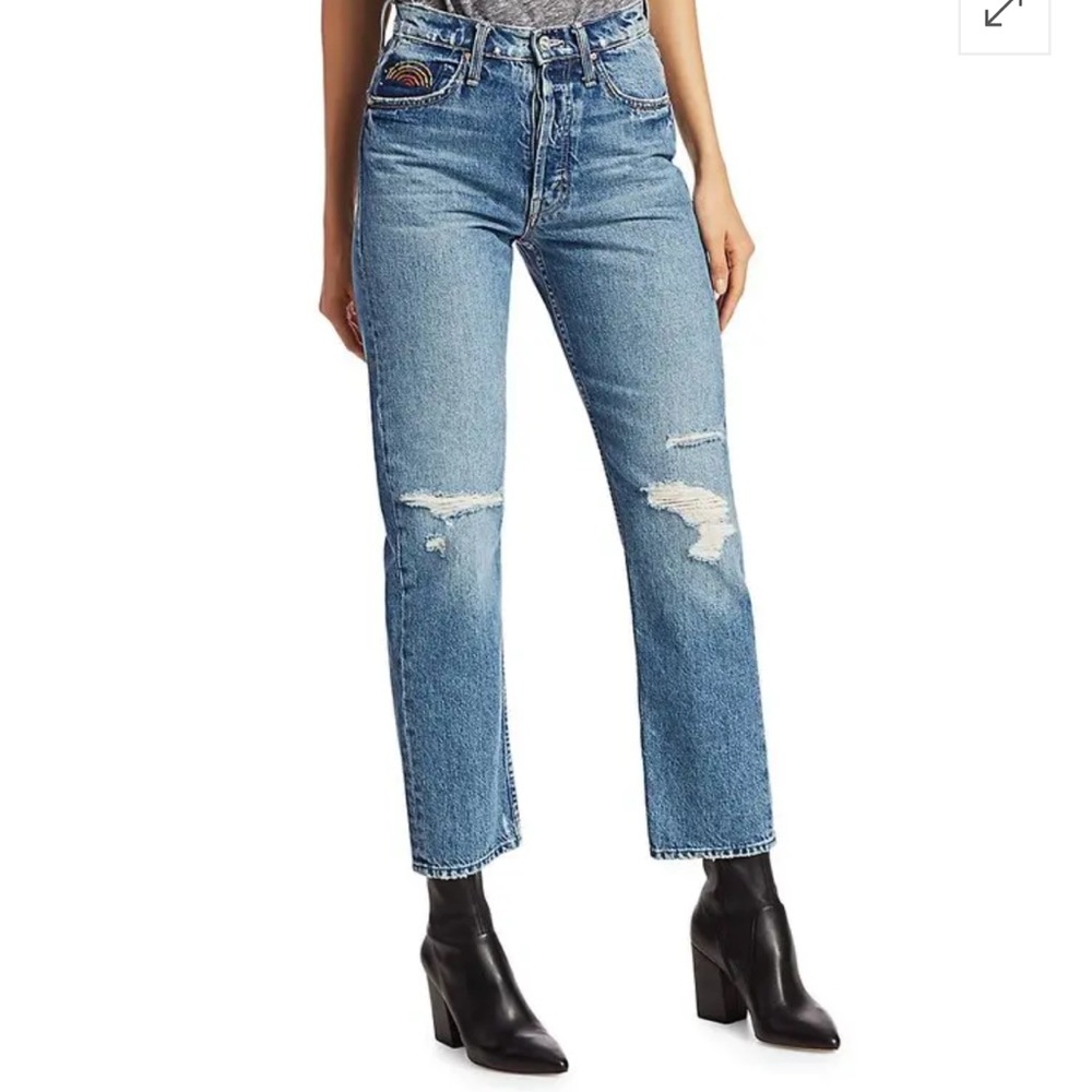 MOTHER Tomcat high rise straight leg jeans